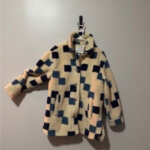Madewell Women's Teddy Jacket - Cream and Navy